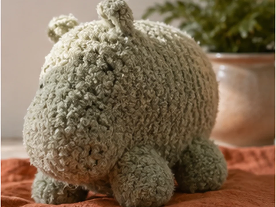 Готовая нейтральная игрушка из фактурной пряжи
