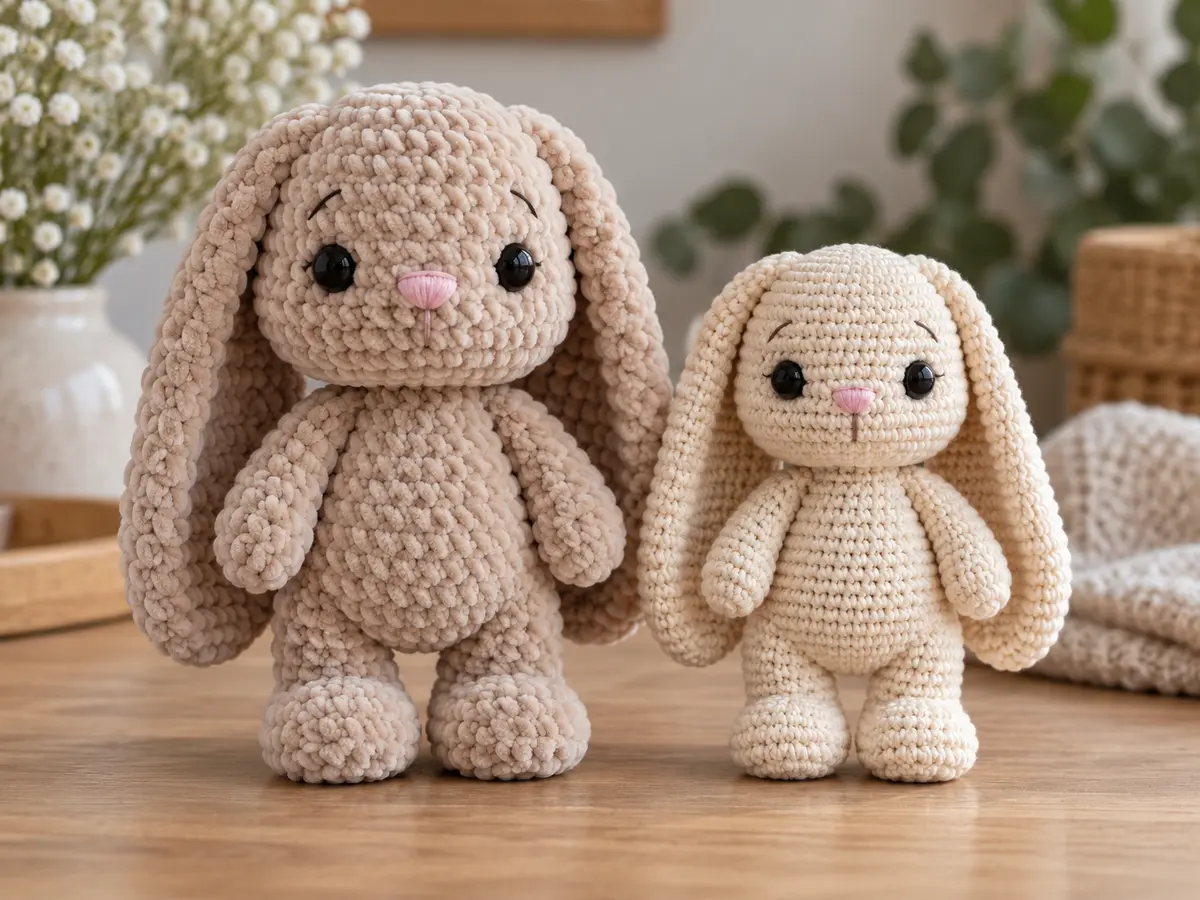 Две игрушки из разной пряжи